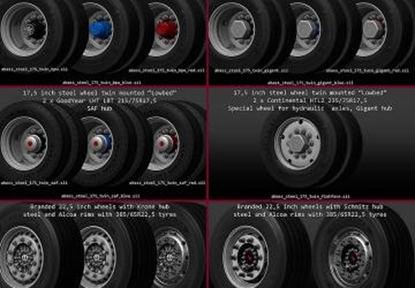 Abasstreppas trailer wheel packверсия 1.1 для Euro Truck Simulator 2 (v1.27.x, - 1.31.x)