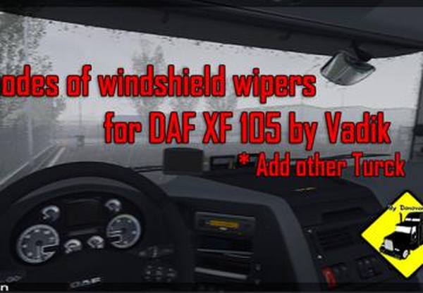 4 режима стеклоочистителейверсия 2.0 для Euro Truck Simulator 2 (v1.31.x)