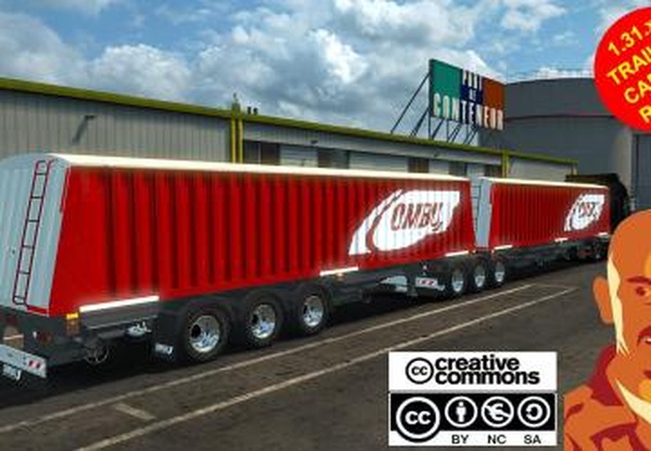 Ombu Bi-Train Trailer (Single & Double)v1.2 для Euro Truck Simulator 2 (v1.31.x)
