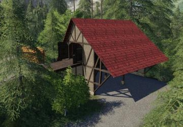 Timberframe Barn With Atticверсия 1.1 для Farming Simulator 2019