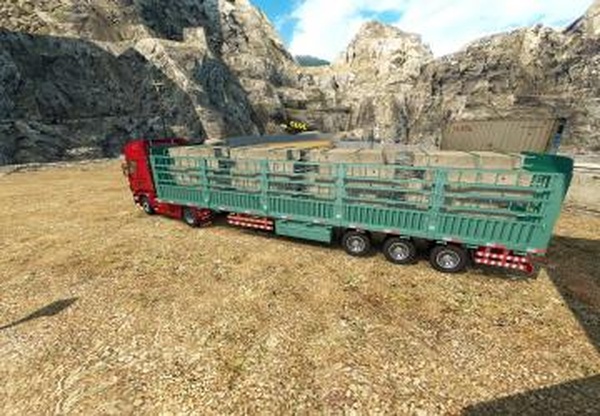 Chinese Concrete Flatbed Trailerверсия 1.0 для Euro Truck Simulator 2 (v1.31.x)