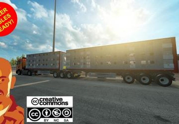 Fiegl Animal Transport Trailer (single & double)v1.2 для Euro Truck Simulator 2 (v1.31.x)