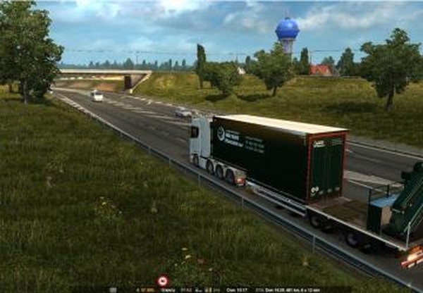 Полуприцеп с краном «Maters» в трафикверсия 27.06.18 для Euro Truck Simulator 2 (v1.31.x)