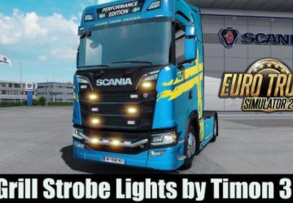 Strobe Lights for grillверсия 1.3 для Euro Truck Simulator 2 (v1.30.x, 1.31.x)