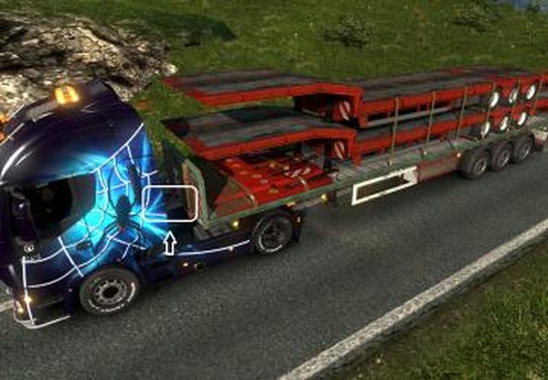 Переделанный полуприцеп-платформаверсия 1.0 для Euro Truck Simulator 2 (v1.31.x)