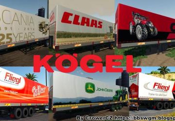 Mega Kogel Trailer Packверсия 1.1 для Farming Simulator 2019 (v1.4х)