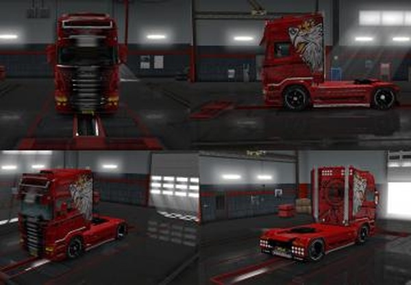 Комбо скин пак для Scania RSLверсия 5.8 для Euro Truck Simulator 2 (v1.31.x)