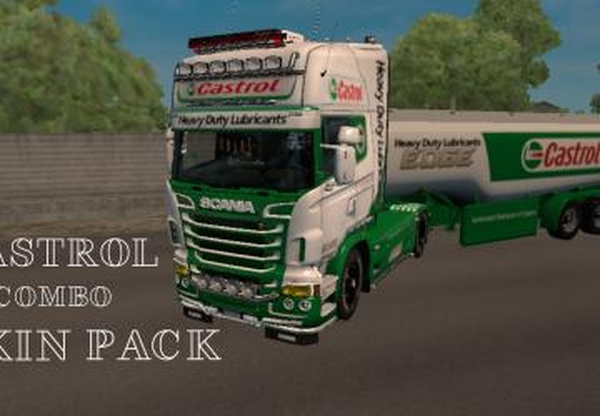 Скин пак CASTROL для Scania RS by RJLверсия 5.6 для Euro Truck Simulator 2 (v1.31.x)