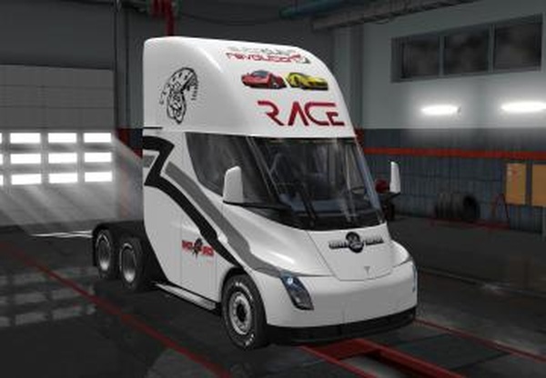 Скин Race&Face для Tesla 2019версия 1.0 для Euro Truck Simulator 2 (v1.31.x)