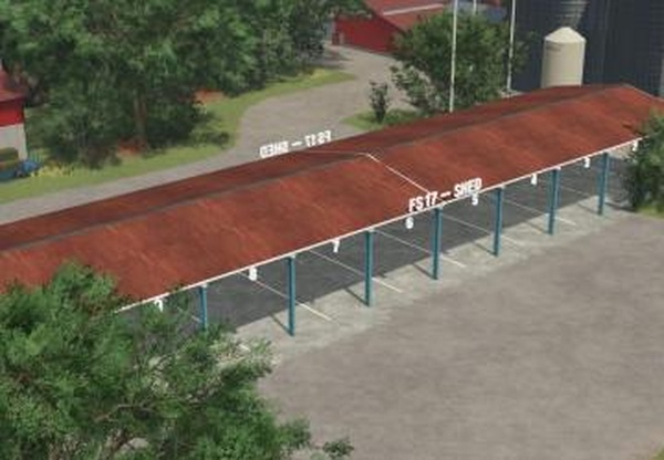 AutoDrive ready Parking Sheds Packверсия 1.0.0.0 для Farming Simulator 2025