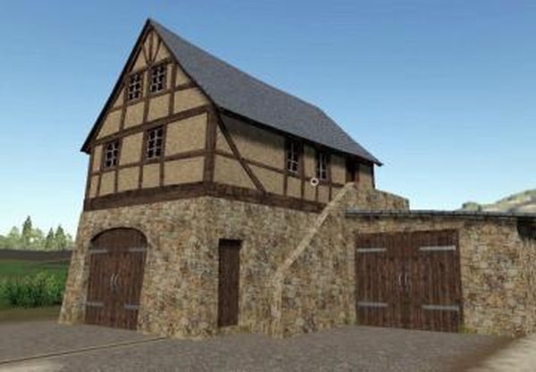 Timberframe House With Shedверсия 1.1.0.0 для Farming Simulator 2019 (v1.4х)