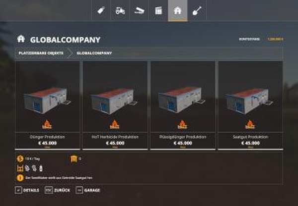 HoT Produktionверсия 1.0.3 для Farming Simulator 2019 (v1.4х)