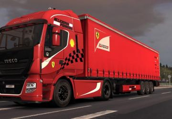 Iveco Hi-Way Scuderia Ferrari Combo Packv1.0 для Euro Truck Simulator 2 (v1.28.x, - 1.31.x)