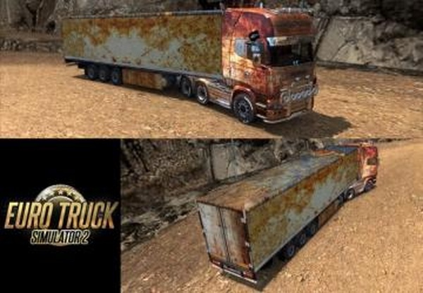 Rusted Junk Trailer and Skin Combo Packверсия 1.0 для Euro Truck Simulator 2 (v1.28.x, - 1.31.x)