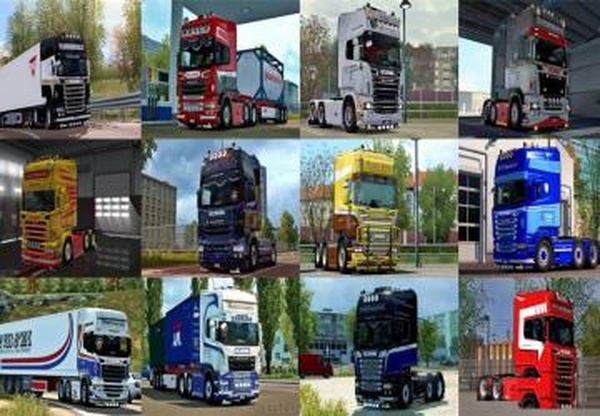 BZR Skin Pack for Scania RJLверсия 1.0 для Euro Truck Simulator 2 (v1.28.x, - 1.31.x)