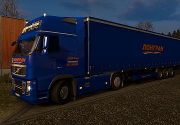 Комбо скин пак «Лонгран Логистик» для Volvo 2009v1.0 для Euro Truck Simulator 2 (v1.28.x, 1.30.x)