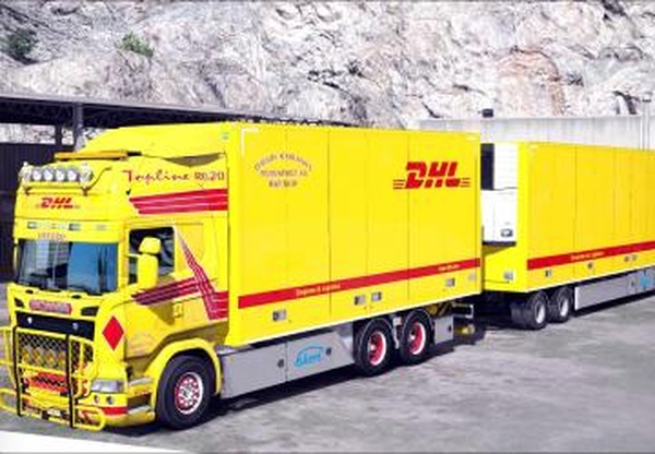 DHL Real Skin for RJL & Ekeri Trailerv1.0 для Euro Truck Simulator 2 (v1.28.x, - 1.31.x)