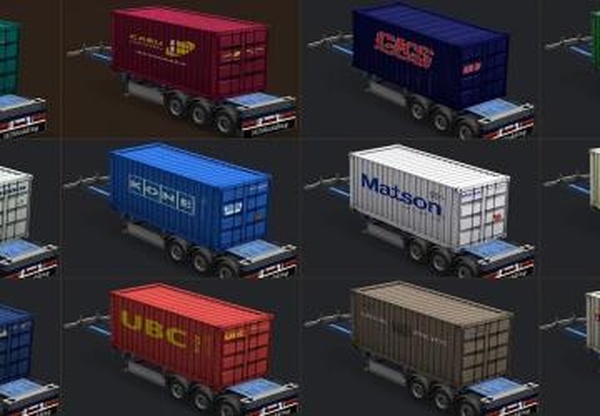 Containers of real companiesверсия 2.0 для Euro Truck Simulator 2 (v1.28.x, 1.30.x)
