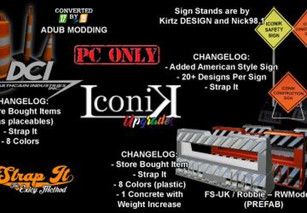 Iconik Road Safety Packверсия 1.0 для Farming Simulator 2019 (v1.4х)