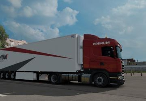 Скин «PRIMUM» + прицеп «PRIMUM» для Scania R&S RJLv1.0 для Euro Truck Simulator 2 (v1.28.x, 1.30.x)