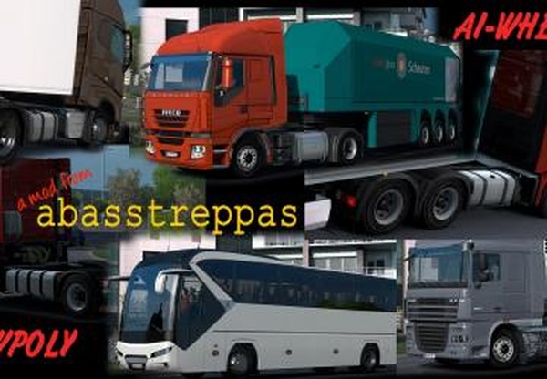 Новые колеса в трафикеверсия 1.02 для Euro Truck Simulator 2 (v1.30.x, - 1.34.x)