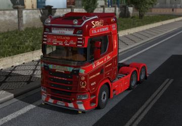 Скин для Scania S 2016 «D. Steven & Son»v1.0 для Euro Truck Simulator 2 (v1.28.x, - 1.42.x)