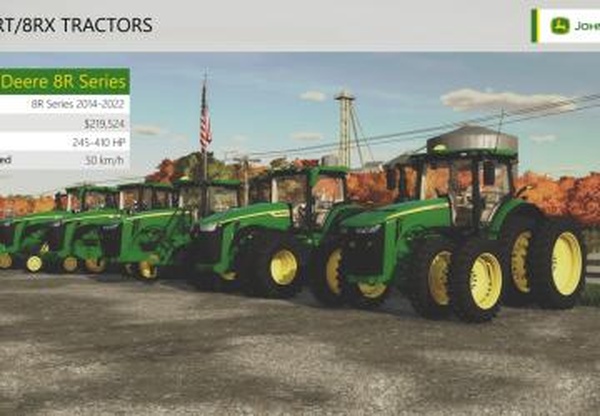 John Deere 8R Seriesверсия 1.0.0.1 для Farming Simulator 2022
