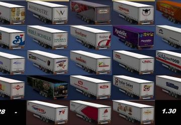 Пак скинов для продуктовых прицеповверсия 1.0 для Euro Truck Simulator 2 (v1.28.x, 1.30.x)