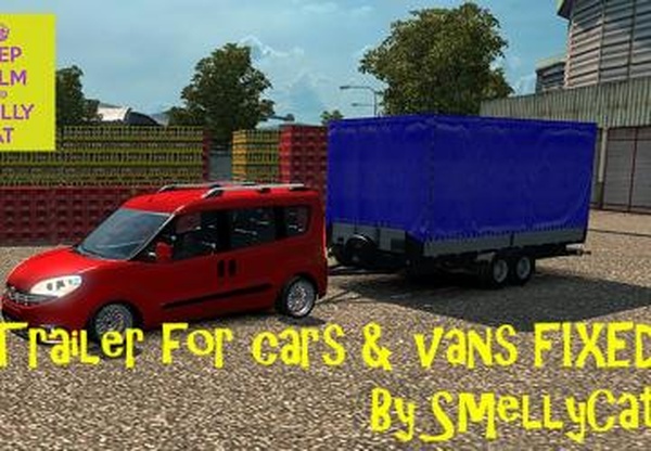 Прицеп для автомобилей и микроавтобусовверсия 1.0 для Euro Truck Simulator 2 (v1.28.x, - 1.31.x)