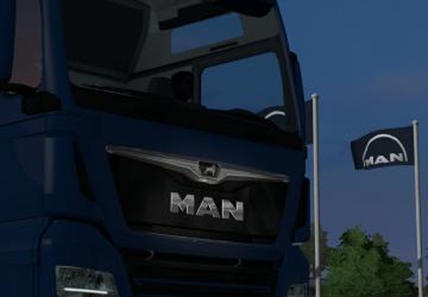 Логотип с подсветкой для MANверсия 1.0 для Euro Truck Simulator 2 (v1.28.x, 1.30.x)