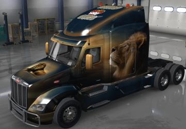 Скин King Lion для Peterbilt 579версия 1.0 для Euro Truck Simulator 2 (v1.22-1.30.x)