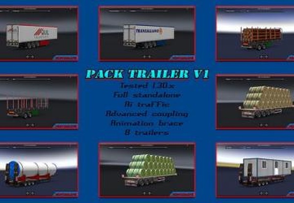 Pack Trailerверсия 1.0 для Euro Truck Simulator 2 (v1.28.x, 1.30.x)
