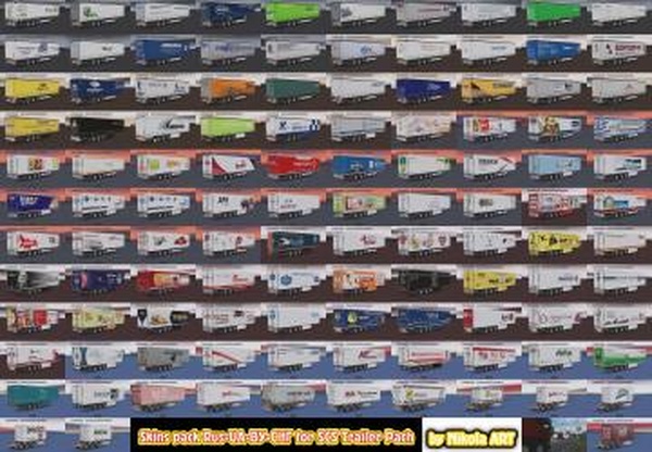 Пак скинов с Российскими, Украинскими, Белорусскими и СНГ компаниямиv2.0 для Euro Truck Simulator 2 (v1.28.x, 1.30.x)