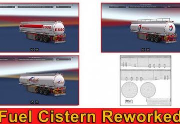 Reworked Fuel Cistern SCSверсия 1.2 для Euro Truck Simulator 2 (v1.28.x, - 1.31.x)