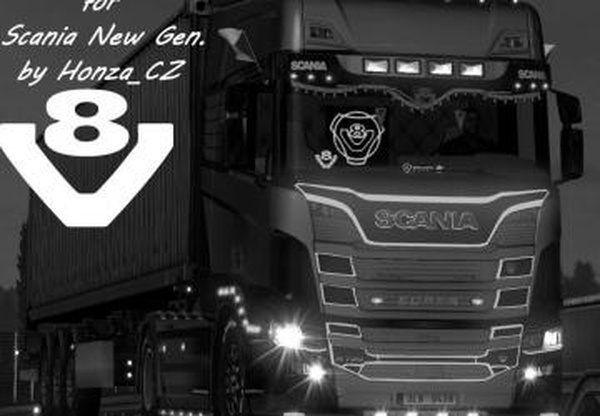 Sound V8 for Scania S&R Next Genверсия 1.0 для Euro Truck Simulator 2 (v1.30.x)