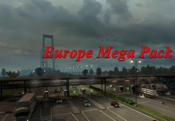Europe Mega Packверсия 1.55 для Euro Truck Simulator 2 (v1.30.х)