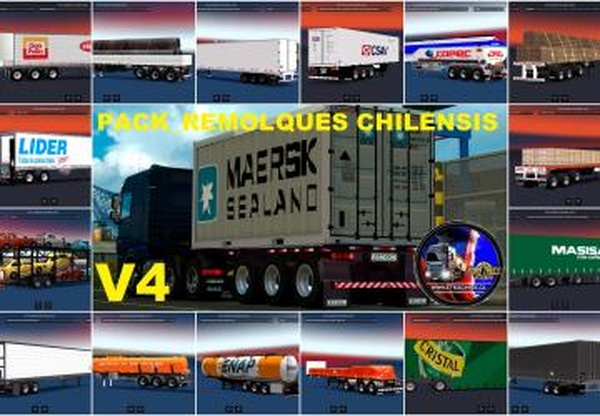Chilean Trailers Packверсия 4.0 для Euro Truck Simulator 2 (v1.28.x, 1.30.x)