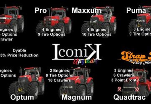 Iconik Case Tractorsверсия 1.0.0.0 для Farming Simulator 2019 (v1.4х)