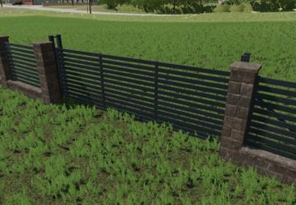 Rustic Brick And Metal Fenceверсия 1.0.0.1 для Farming Simulator 2022