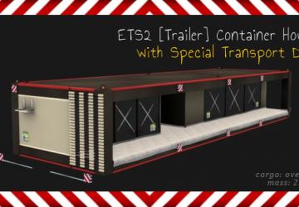 Trailer Container Houseверсия 1.0 для Euro Truck Simulator 2 (v1.30.x)