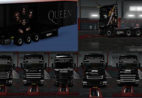 Queen Skin Pack for Scaniaверсия 5.5 для Euro Truck Simulator 2 (v1.30.x)