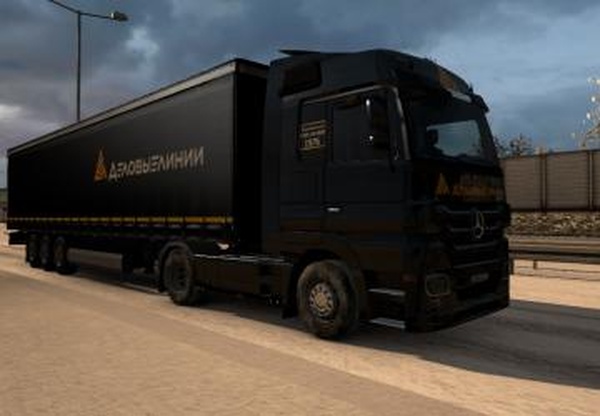 Комбо скин пак «Деловые линии» для Mercedes Actrosv1.0 для Euro Truck Simulator 2 (v1.28.x, - 1.31.x)