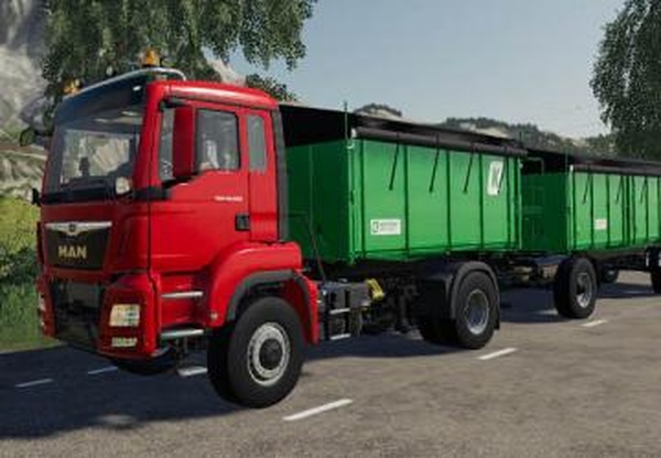 Man TGS AgroTruck and Kroger HKD Packверсия 1.0.0.1 для Farming Simulator 2019 (v1.4х)
