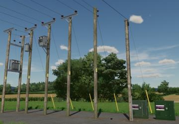 UK Powerline And Telegraph Pack (Prefab*)v1.0.0.0 для Farming Simulator 2022