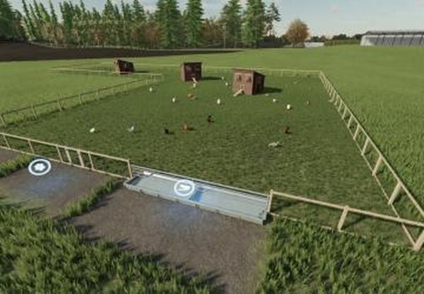 Large Placeable Chicken Penверсия 1.0.0.0 для Farming Simulator 2022