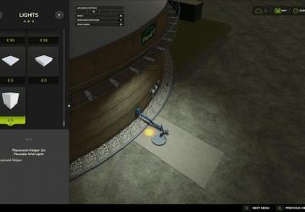 Placeable Wall Lightsверсия 1.0.0.0 для Farming Simulator 2025