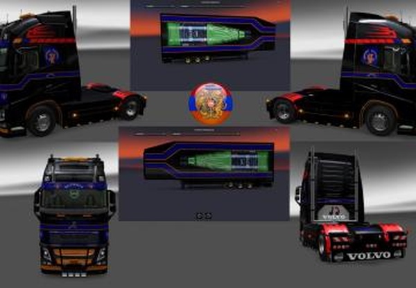 Комбо Скин Пак Джермук для Volvo 2012/2013v1.0 для Euro Truck Simulator 2 (v1.28.x, - 1.33.x)