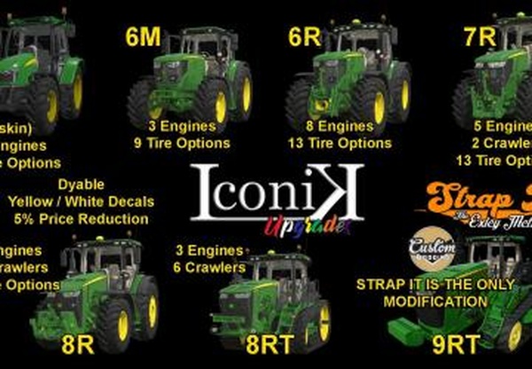 Iconik John Deere Tractorsверсия 1.0.0.0 для Farming Simulator 2019 (v1.4х)