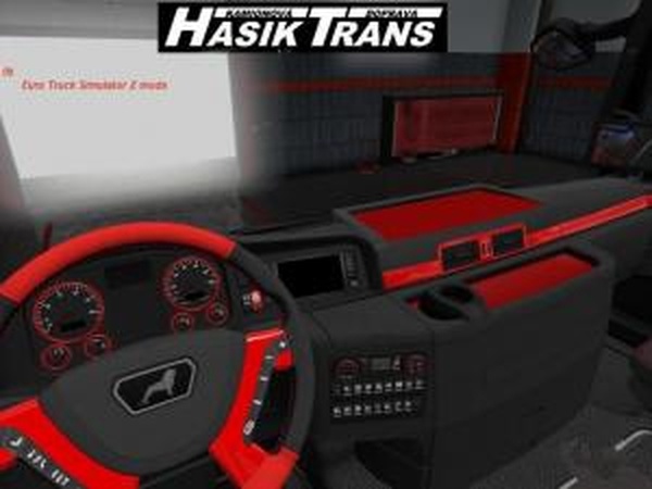 MAN TGX Red and Black Interiorверсия 1.0 для Euro Truck Simulator 2 (v1.30.x)
