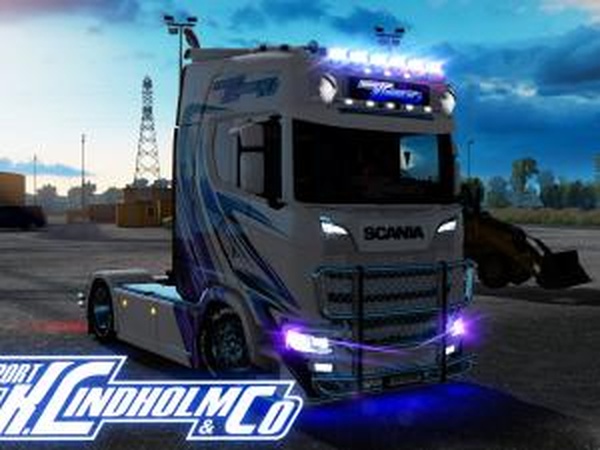 Скин «Transport K Lindholm & Co»версия 1.0 для Euro Truck Simulator 2 (v1.27.x, - 1.30.x)
